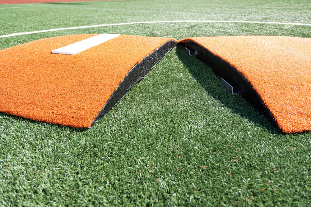 6" Two-Piece Baseball Game Mound -Portolite- Green/Clay/Red/Tan Options - Perfect for Little League - Pitch Machine Pros