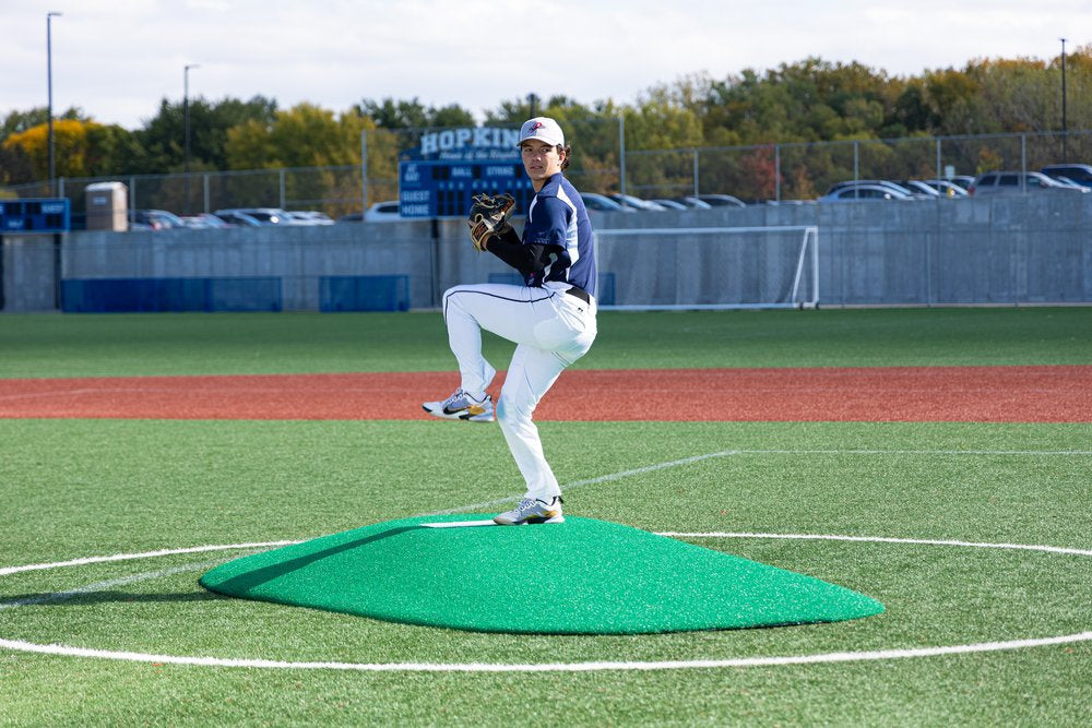 8"Baseball Game Mound - Portolite-Lightweight & Durable - Green/Clay/Red/Tan Turf Options - Pitch Machine Pros