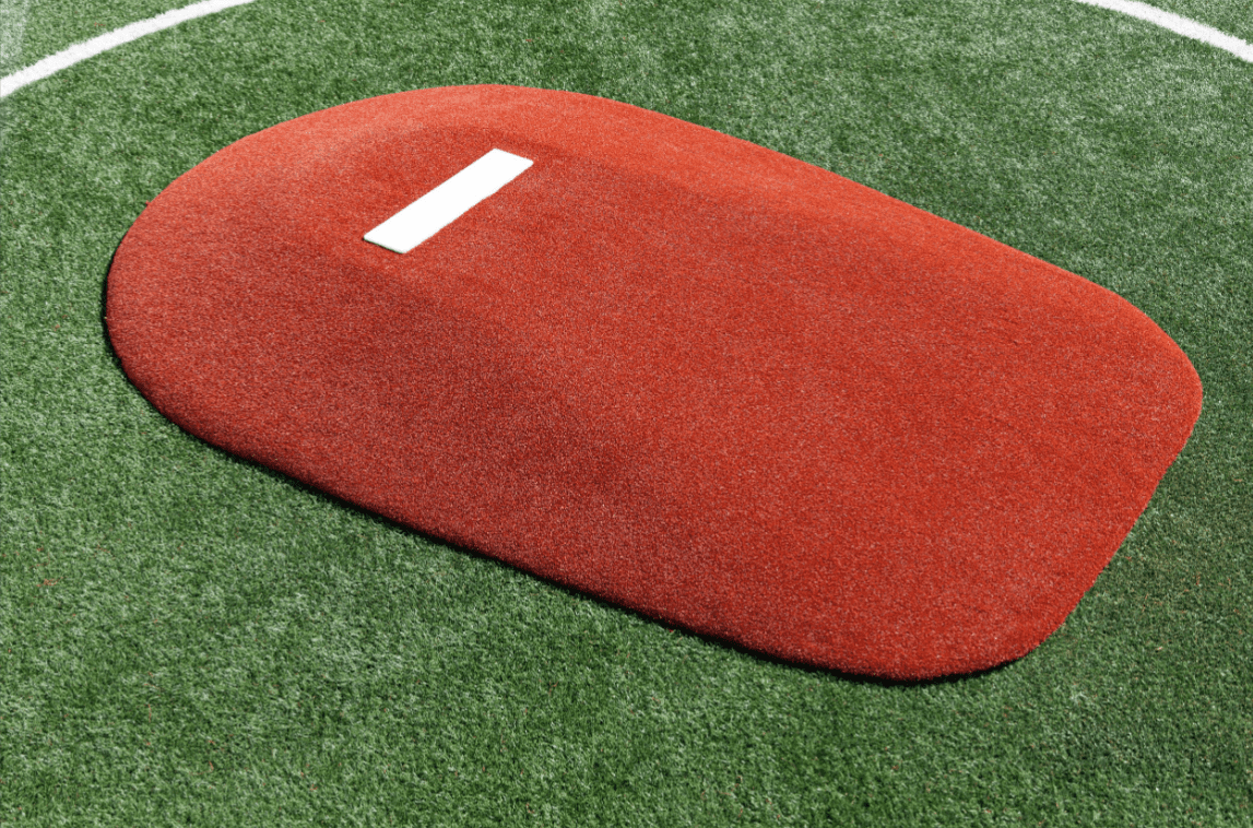 8"Baseball Game Mound - Portolite-Lightweight & Durable - Green/Clay/Red/Tan Turf Options - Pitch Machine Pros