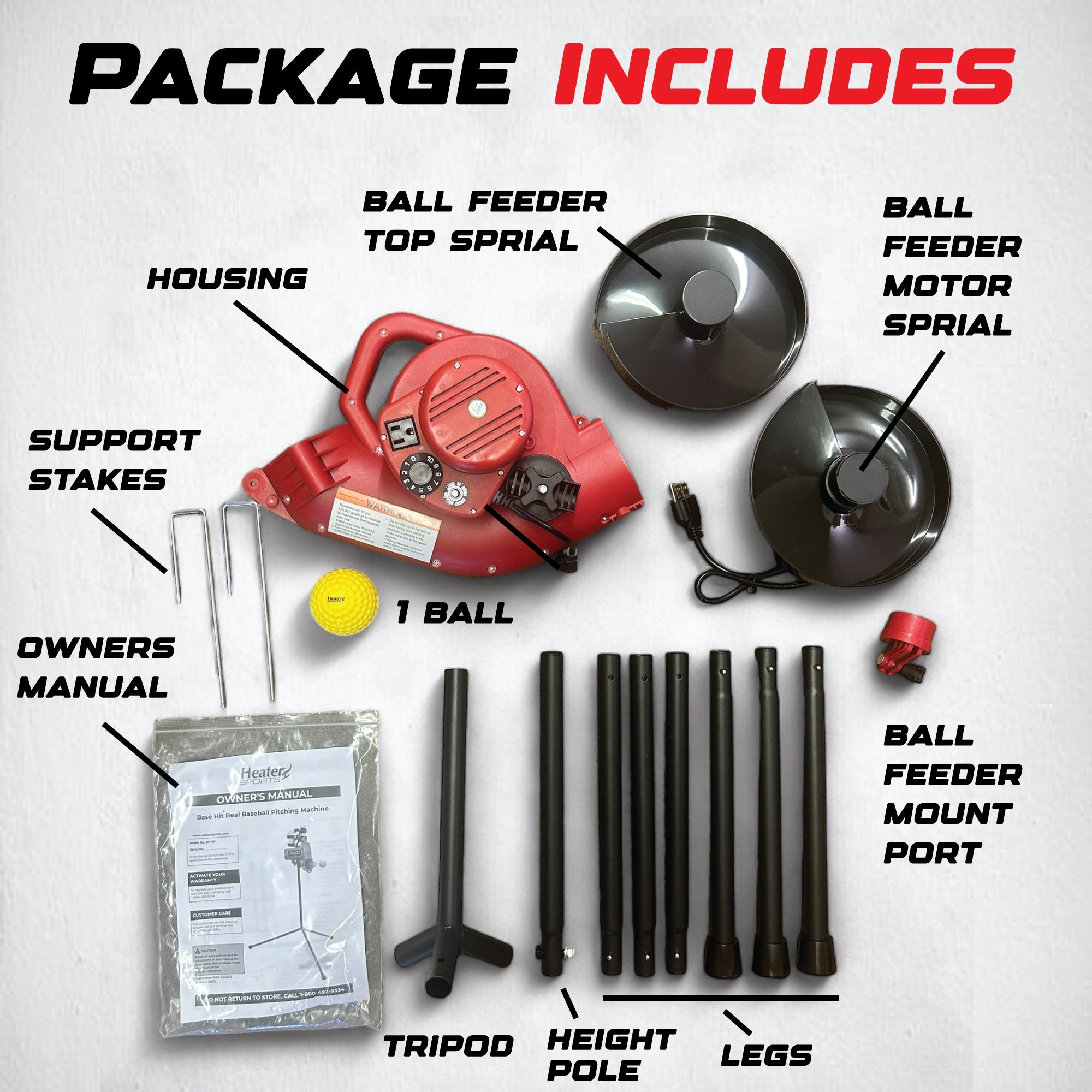 Real & Lite Baseball Pitching Machine - Pitch Machine Pros