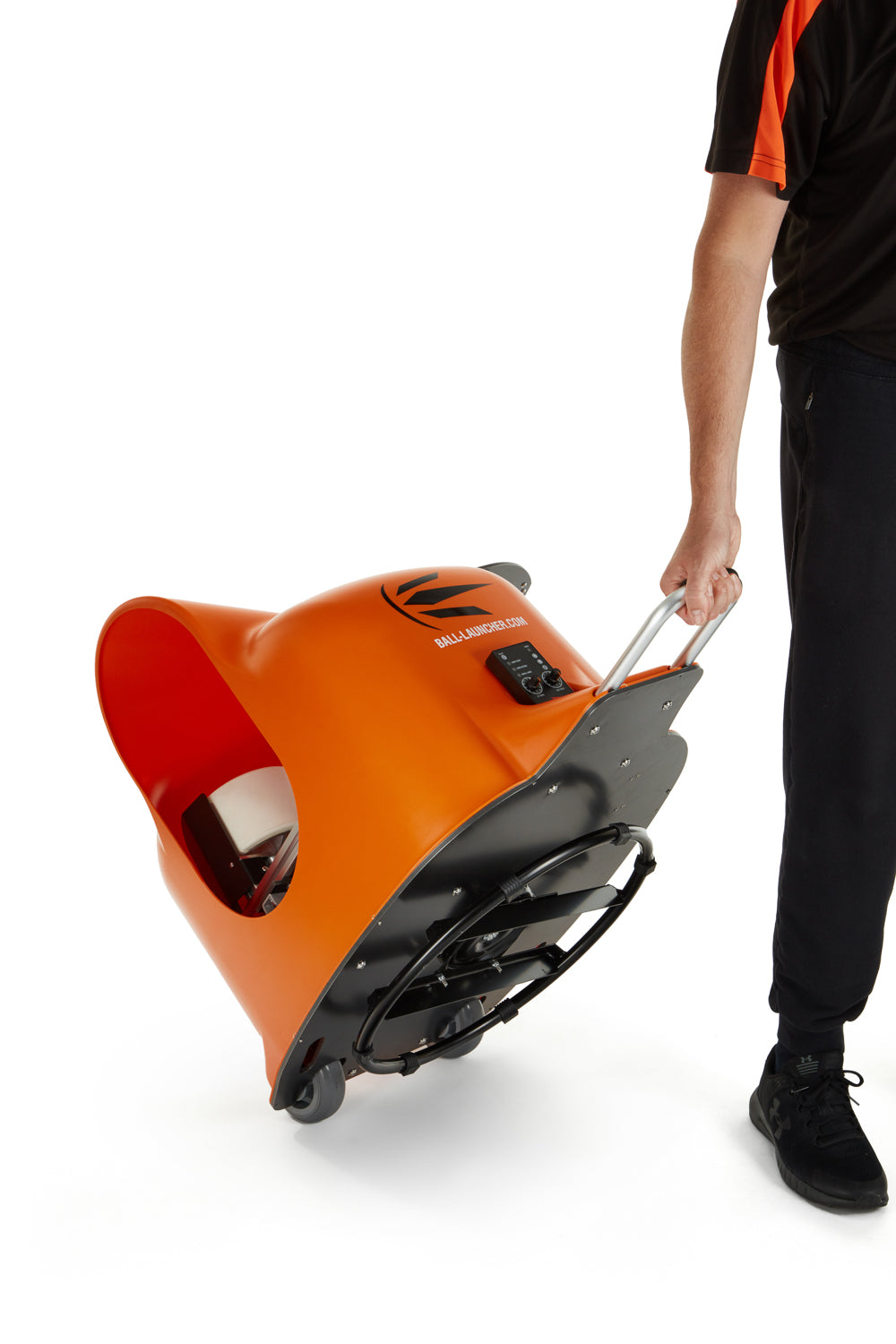 Ball Launcher Soccer Training Machine with Launch Speed Boost Plug In - Pitch Machine Pros