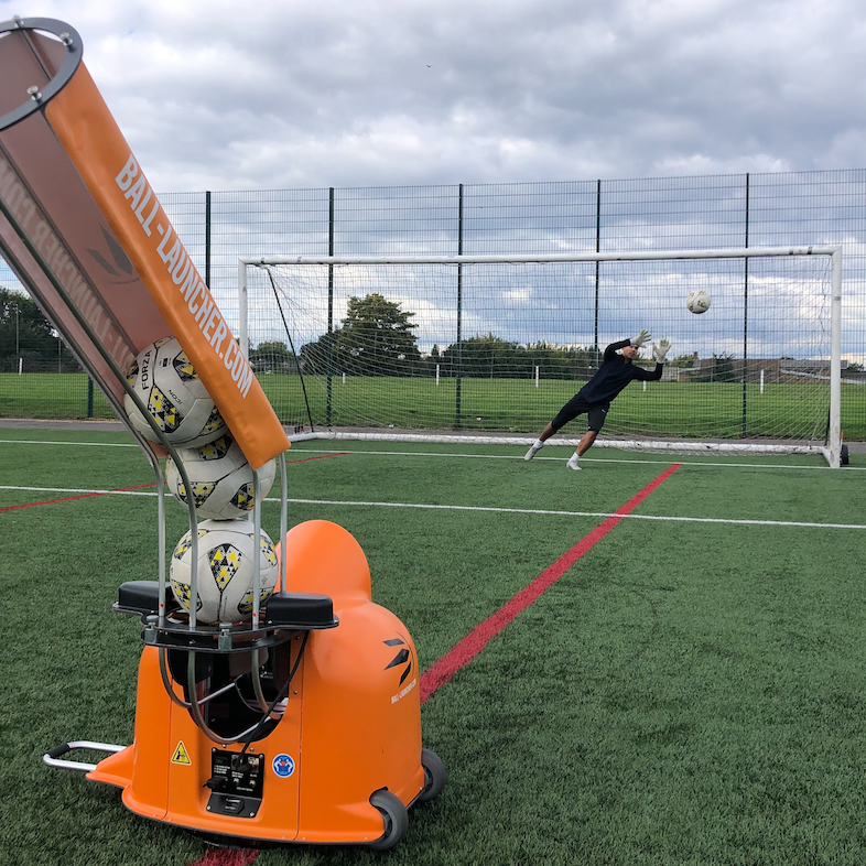 Ball Launcher Soccer Training Machine with Launch Speed Boost Plug In - Pitch Machine Pros
