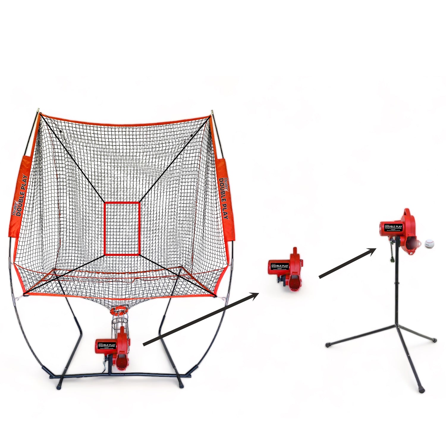 Double Play  2-in-1 Pitch Back & Pitching Machine for Fielding & Hitting - Pitch Machine Pros