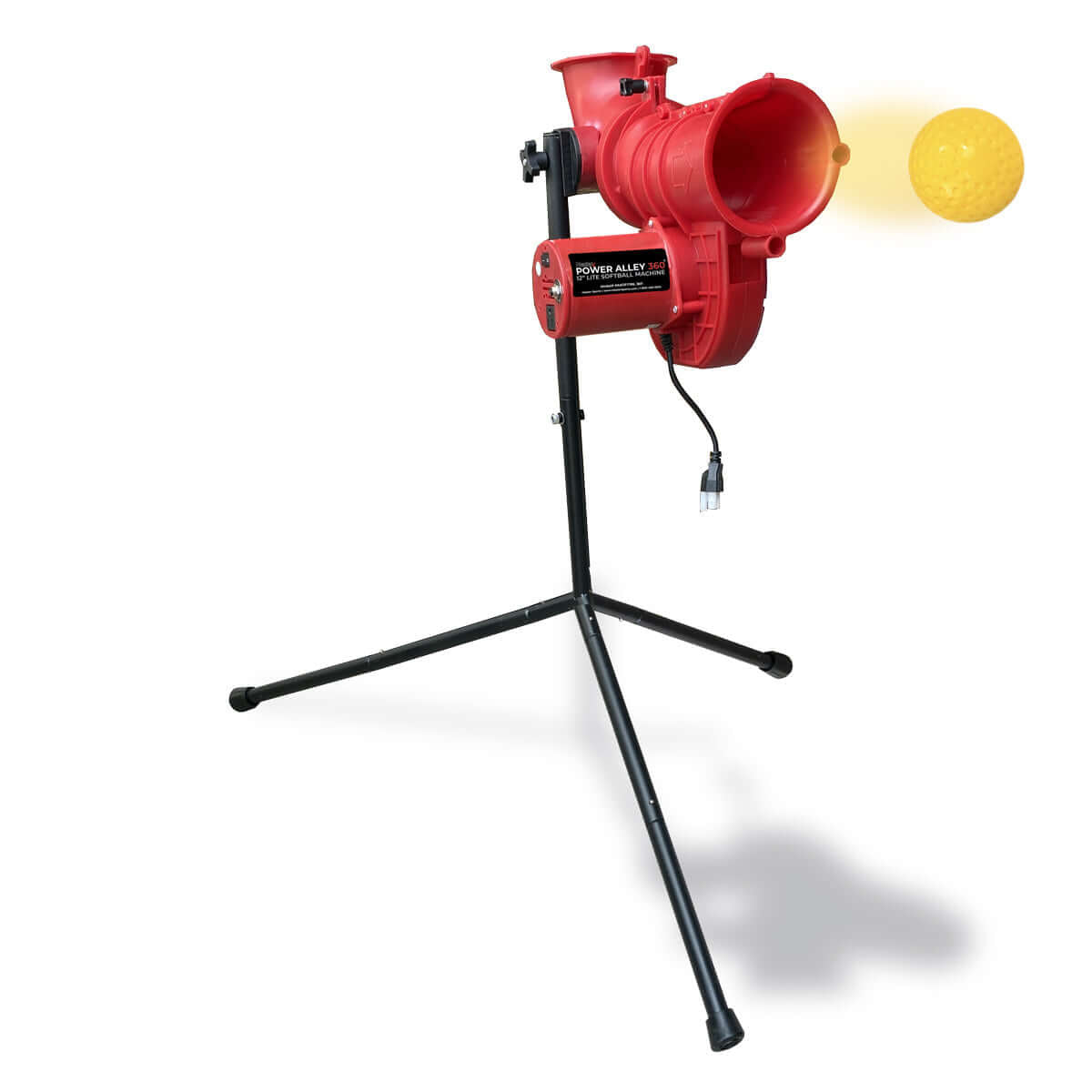 12" Lite Ball Softball Machine & Power Alley 22 Ft. Home Batting Cage - Pitch Machine Pros