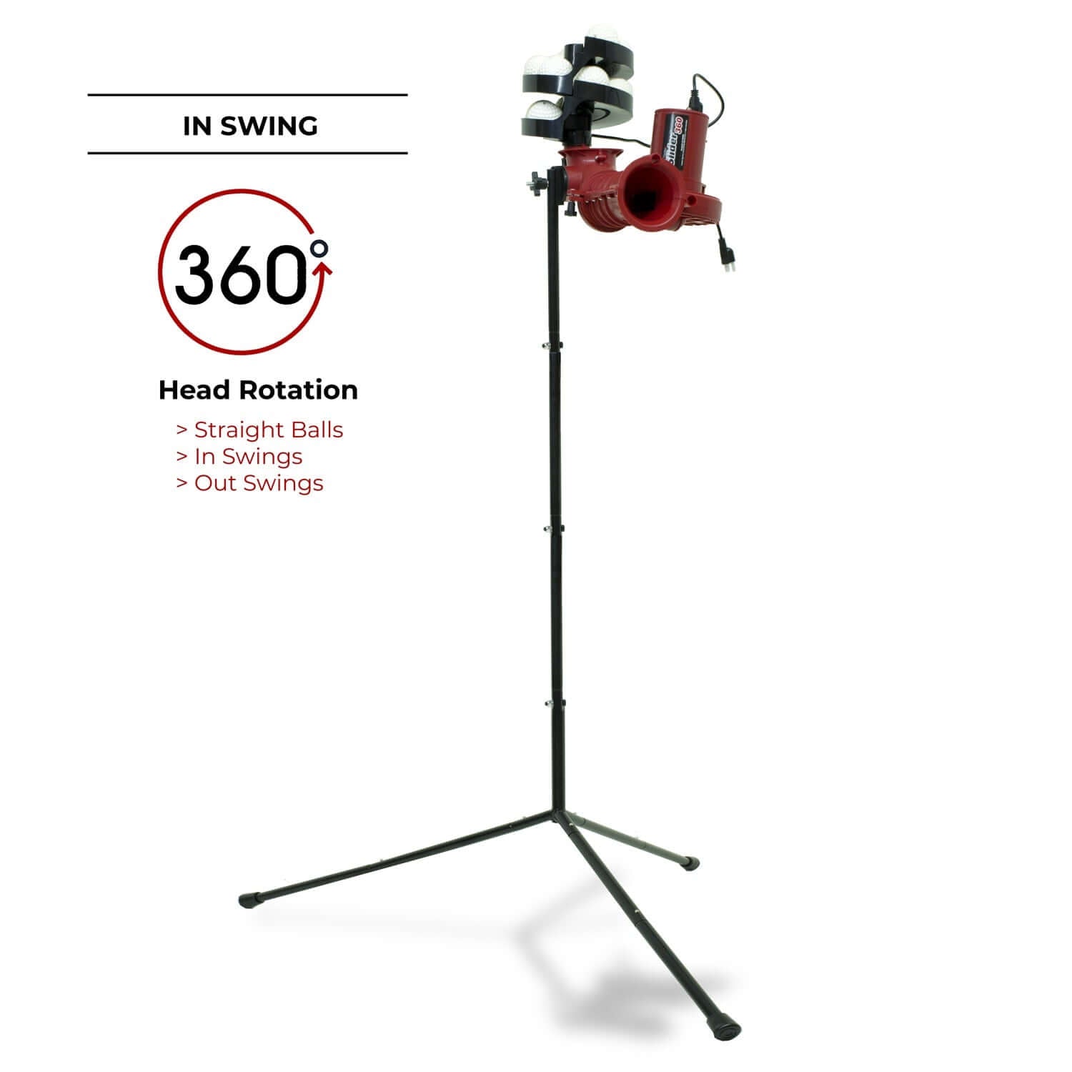 Cricket Bowling Machine Slider Lite 360 Heater Sports - Pitch Machine Pros