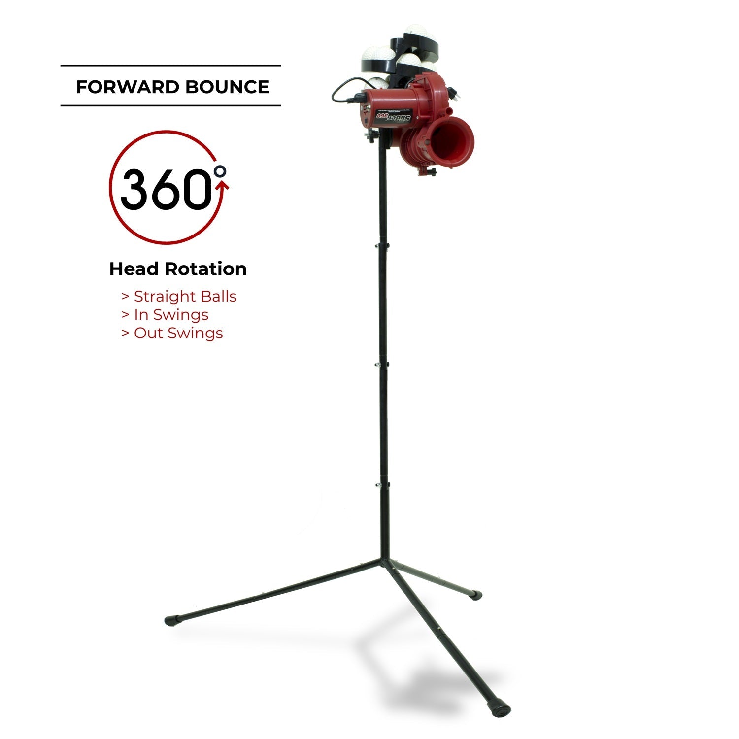Cricket Bowling Machine Slider Lite 360 Heater Sports - Pitch Machine Pros