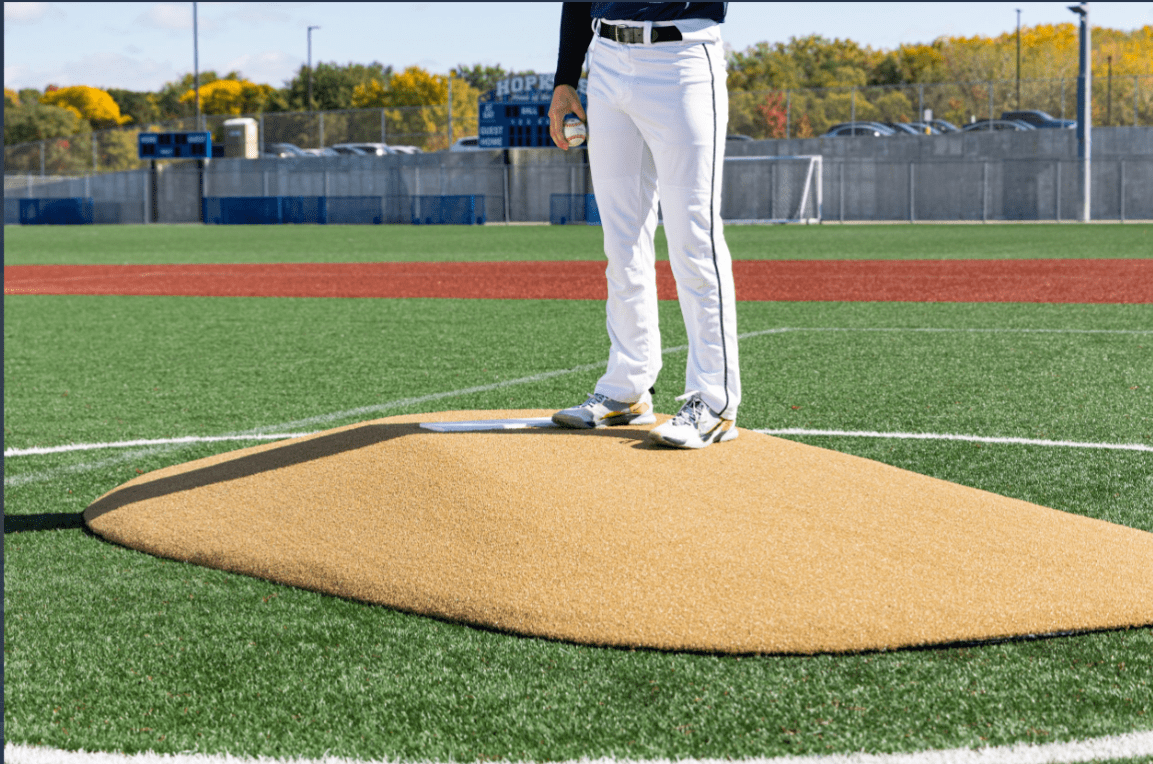 10" One Piece Baseball Portolite Game Mound in Four Turf Colors - Pitch Machine Pros
