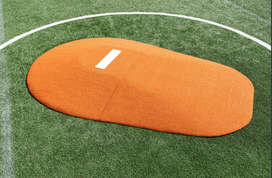 8" Baseball Game Mound Two Piece - Portolite - Green/Clay/Red/Tan Options - Pitch Machine Pros