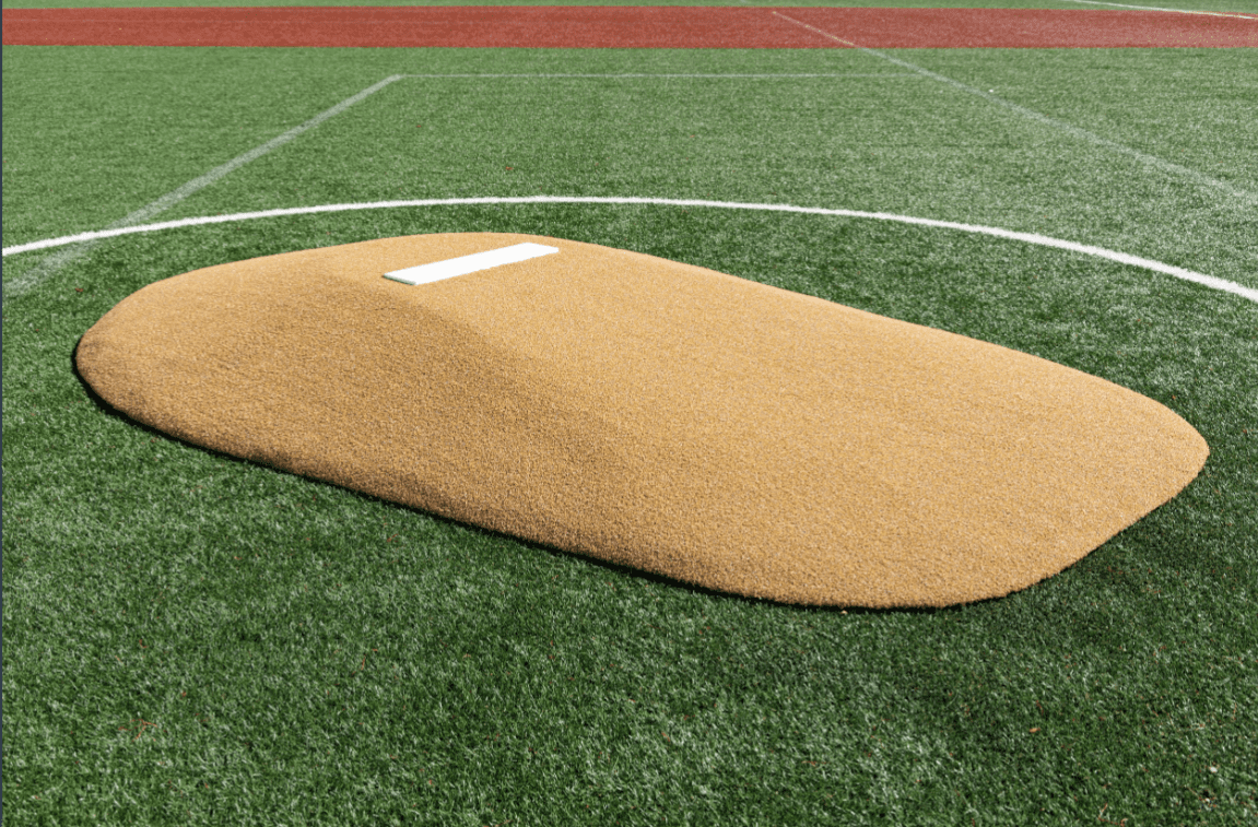 8"Baseball Game Mound - Portolite-Lightweight & Durable - Green/Clay/Red/Tan Turf Options - Pitch Machine Pros