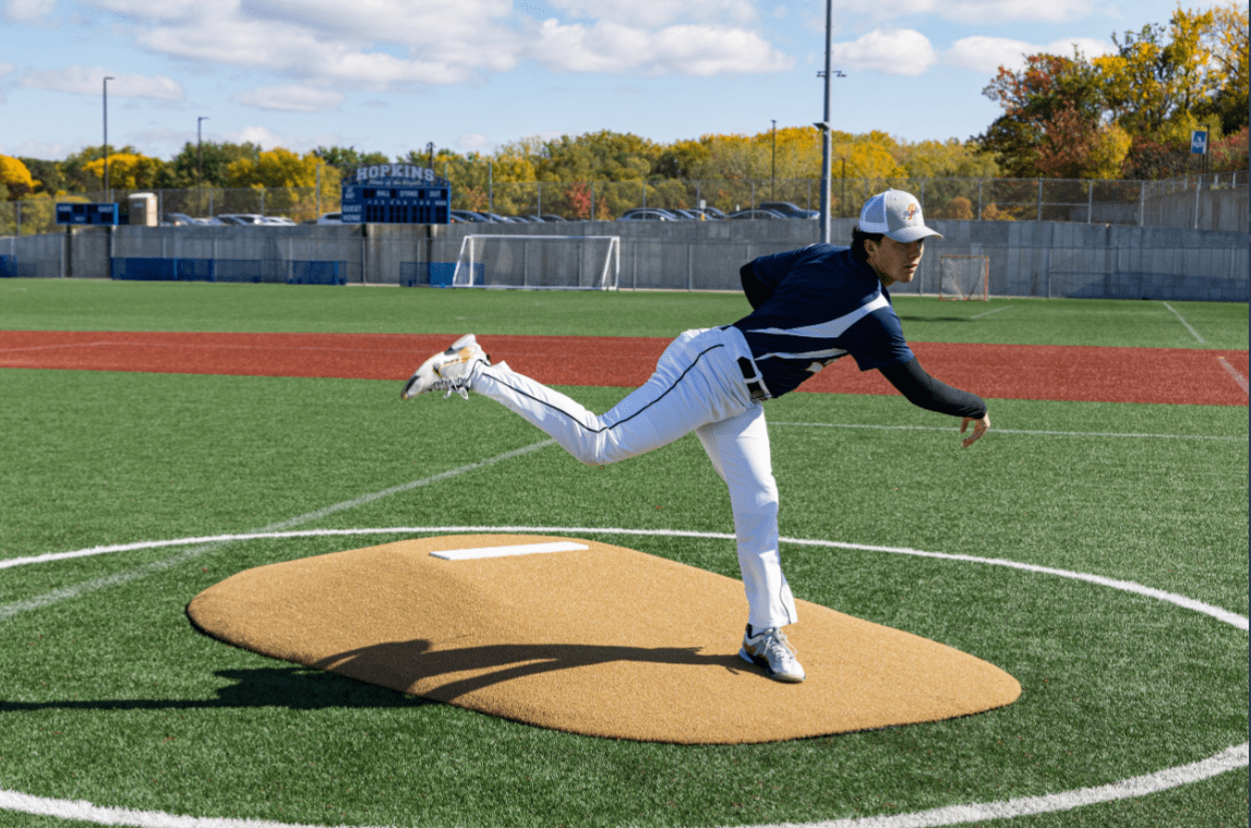 8"Baseball Game Mound - Portolite-Lightweight & Durable - Green/Clay/Red/Tan Turf Options - Pitch Machine Pros
