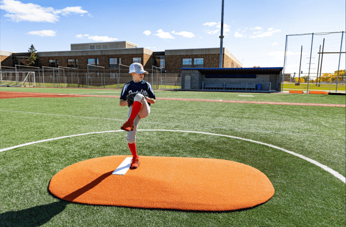 6" Baseball Portolite Game Mound- One Piece Lightweight-Perfect for Little League - Pitch Machine Pros