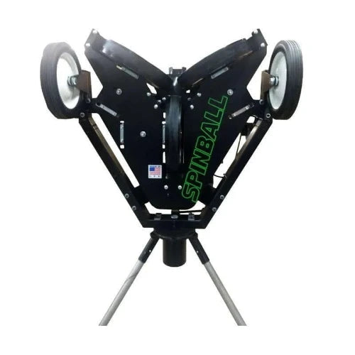 Spinball Wizard Three-Wheel Baseball Pitching Machine - Pitch Machine Pros