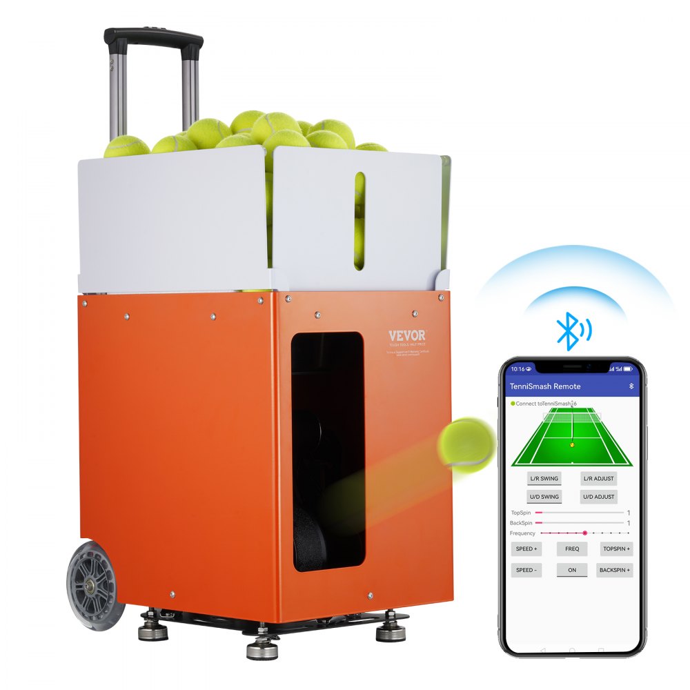 Vevor Pro Automatic Portable Tennis Ball Launcher - Pitch Machine Pros