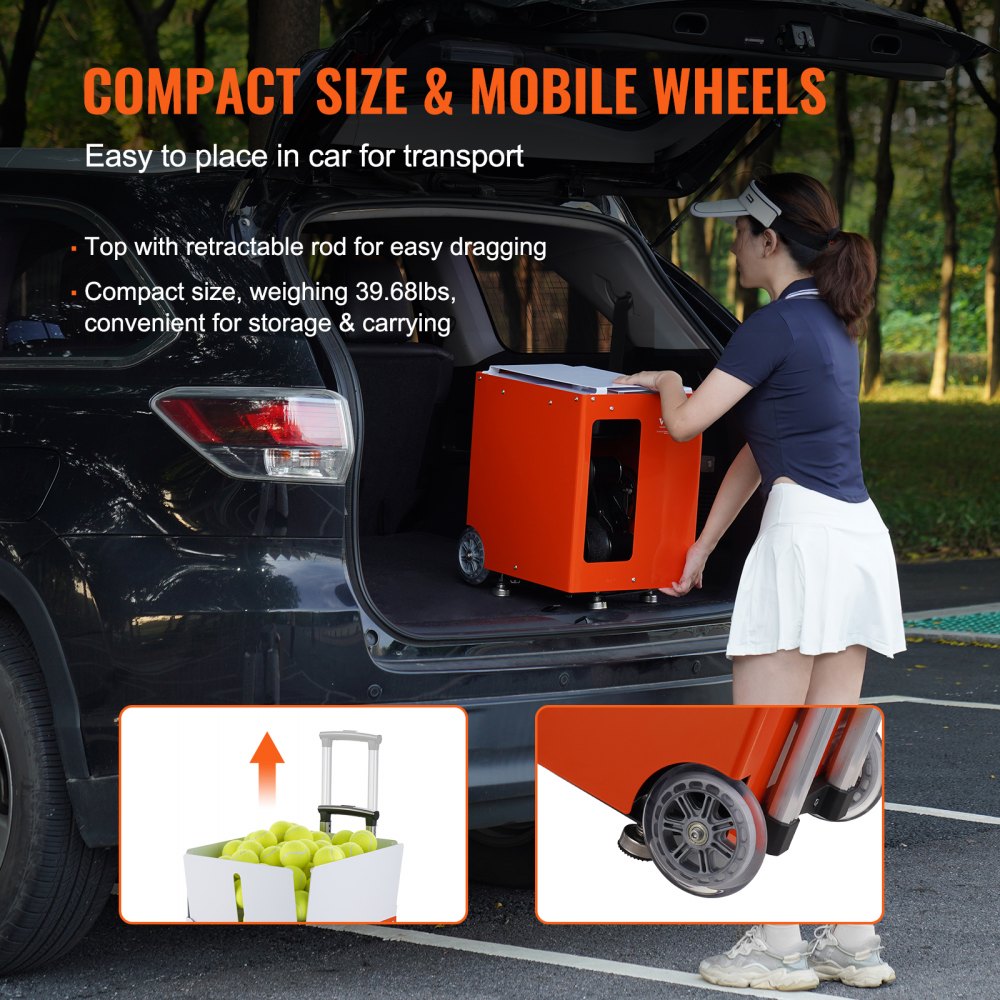 Vevor Pro Automatic Portable Tennis Ball Launcher - Pitch Machine Pros