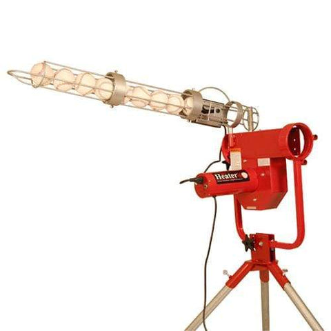 Cricket Bowling Machine with Auto Ball Feeder - Heater Sports - Pitch Machine Pros