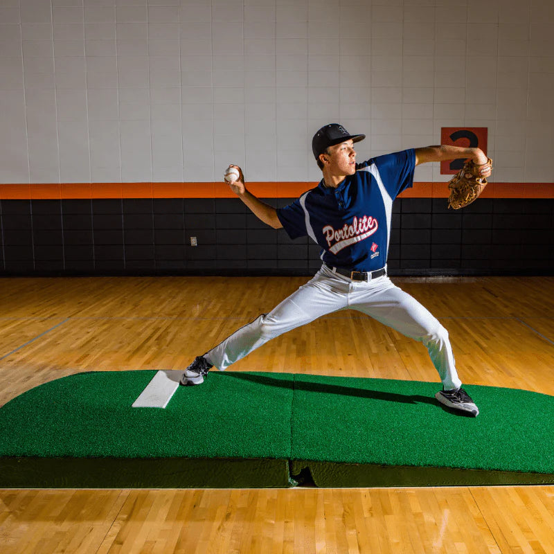 10" Standard Two-Piece Practice Pitching Mound with Turf - Portolite - Pitch Machine Pros