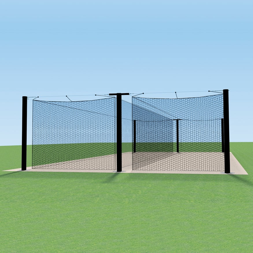 Batting Tunnel Frame - Mega 70 foot Outdoor-Tandem - Pitch Machine Pros