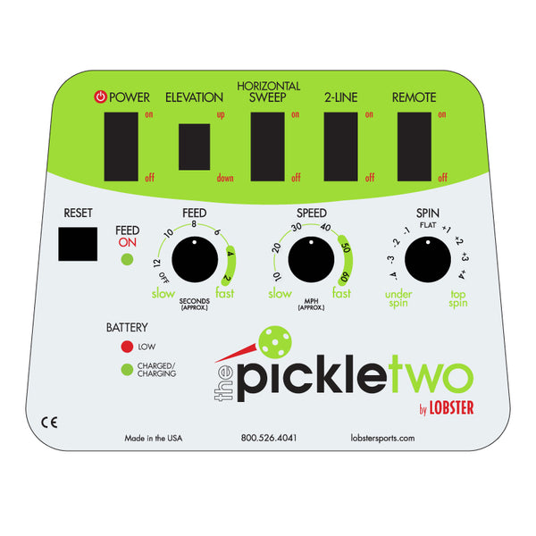 Pickle Two by Lobster Pickleball Machine with Remote - Pitch Machine Pros