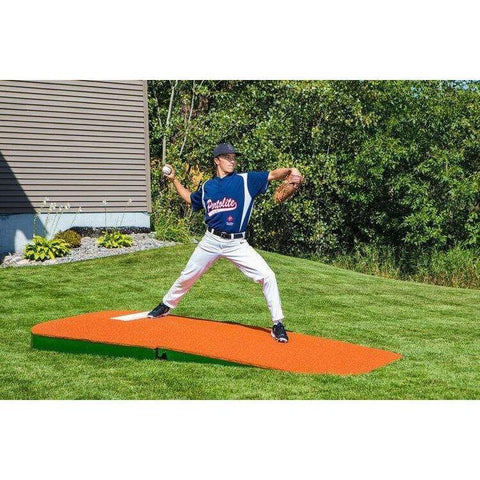 10" Standard Two-Piece Practice Pitching Mound with Turf - Portolite - Pitch Machine Pros