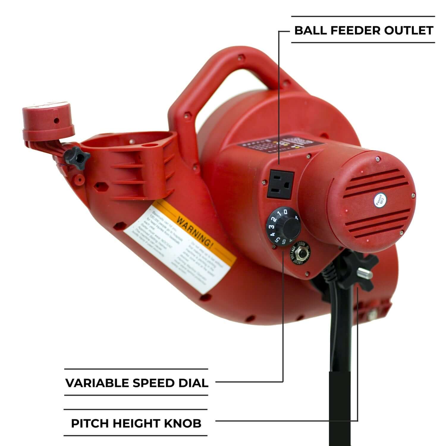 Real Ball Pitching Machine w/Auto Ball Feeder & 24’ Home Batting Cage Combo - Pitch Machine Pros