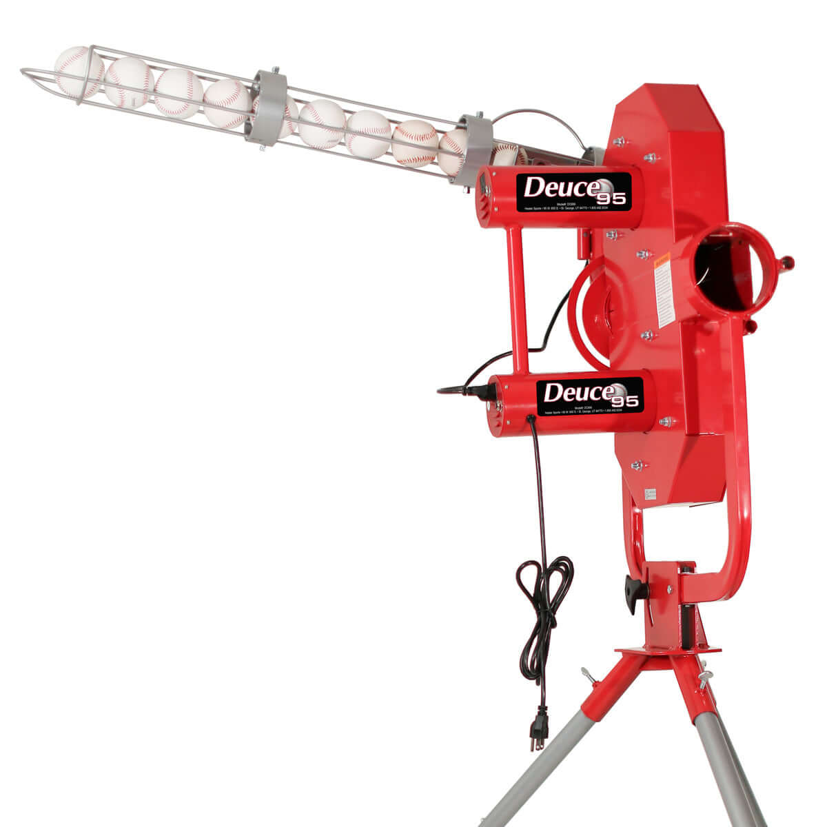 Heater Deuce 95 MPH 2 Wheel Curveball Pitching Machine w/ Auto Feeder DC899 - Pitch Machine Pros
