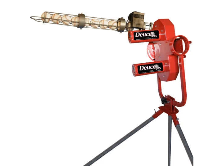 Cricket Real Ball Bowling Machine -2 Wheel with Auto Feeder up to 75 MPH -Heater Sports - Pitch Machine Pros