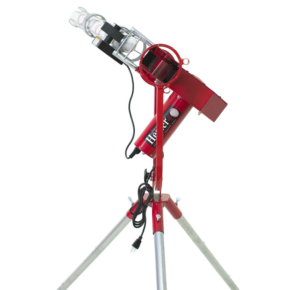 Speed Pitch Machine Fastball & Curveball 52 MPH Pitching Machine With Auto Ball Feeder