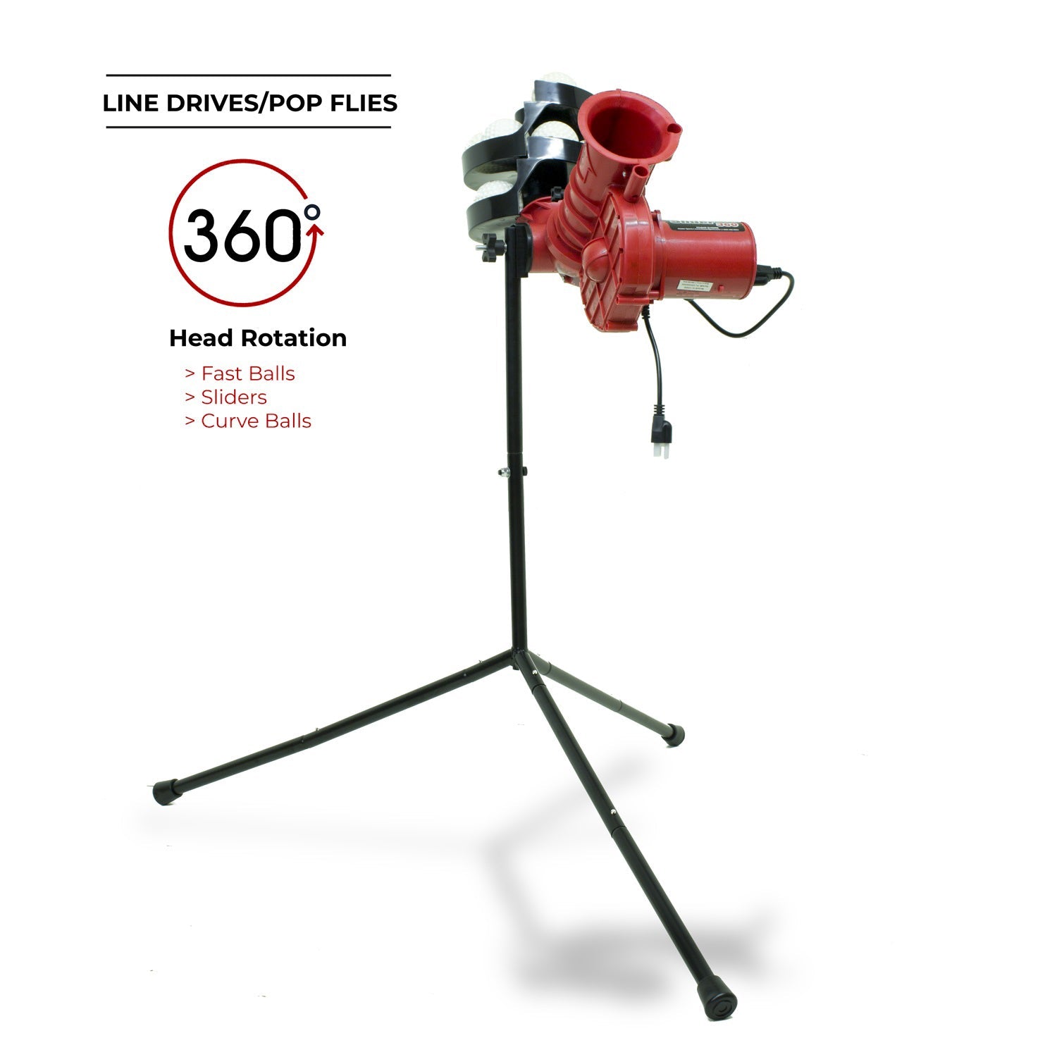 Slider Lite 360 Baseball Pitching Machine - Pitch Machine Pros