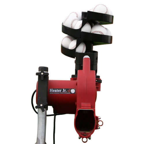 Variable Speed Real Baseball Pitching Machine with Auto Ball Feeder | Heater Sports - Pitch Machine Pros